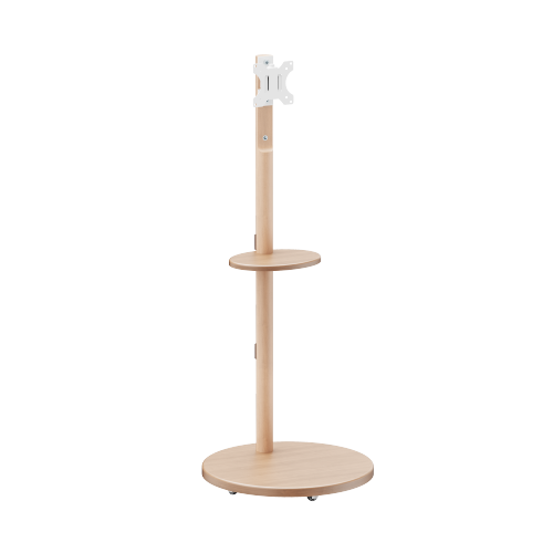 Bonhomie Wood Mobile Display Stand FS38W-11TW For most 17"-37" Displays from china(chinese)