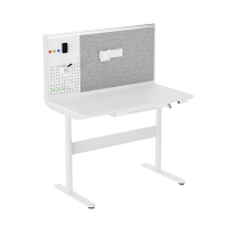 Mobile Dual-Motor Sit-Stand Desk with Multifunctional Divider