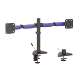 Amethyst Articulating RGB Lighting Gaming Dual Monitor Arm