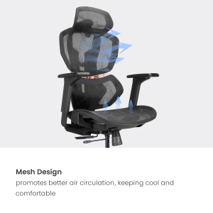 Comfy Mesh Gaming Chair with 4D Armrests