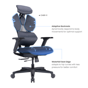 Comfy Mesh Gaming Chair with 4D Armrests and Adaptive Backrests