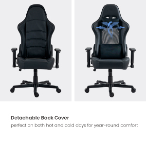  Comfy Mesh Gaming Chair with Detachable Back Cover