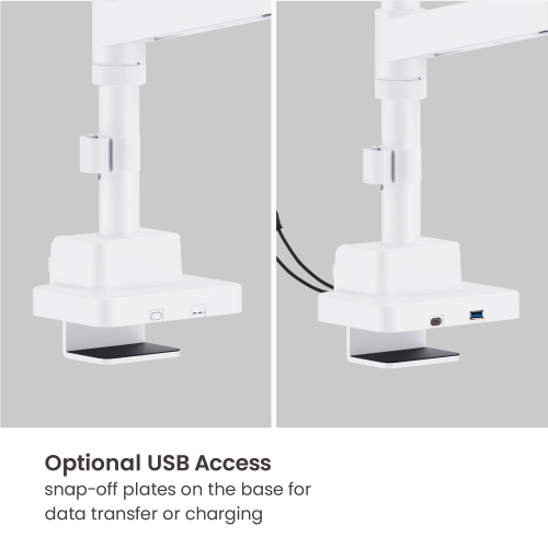 Titan Heavy-Duty Pole-Mounted Gas Spring Dual Monitor Arm with USB-A and USB-C Ports LDT87-C024UCP  from china(chinese)
