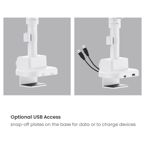 Future-Proof Heavy-Duty Pole-Mounted Gas Spring Dual Monitor Arm with USB-A/USB-C Ports LDT92-C024UCP For Heavy and Oversized 24"-57" Monitors from china(chinese)