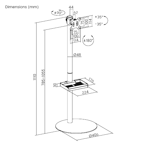 Chic Display Floor Stand FS38-11TE Chic design brings cozy warmth to the space from china(chinese)