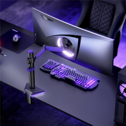 Amethyst Articulating RGB Lighting Gaming Monitor Arm