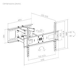 Classic Heavy-duty Articulating Curved & Flat Panel TV Wall Mount