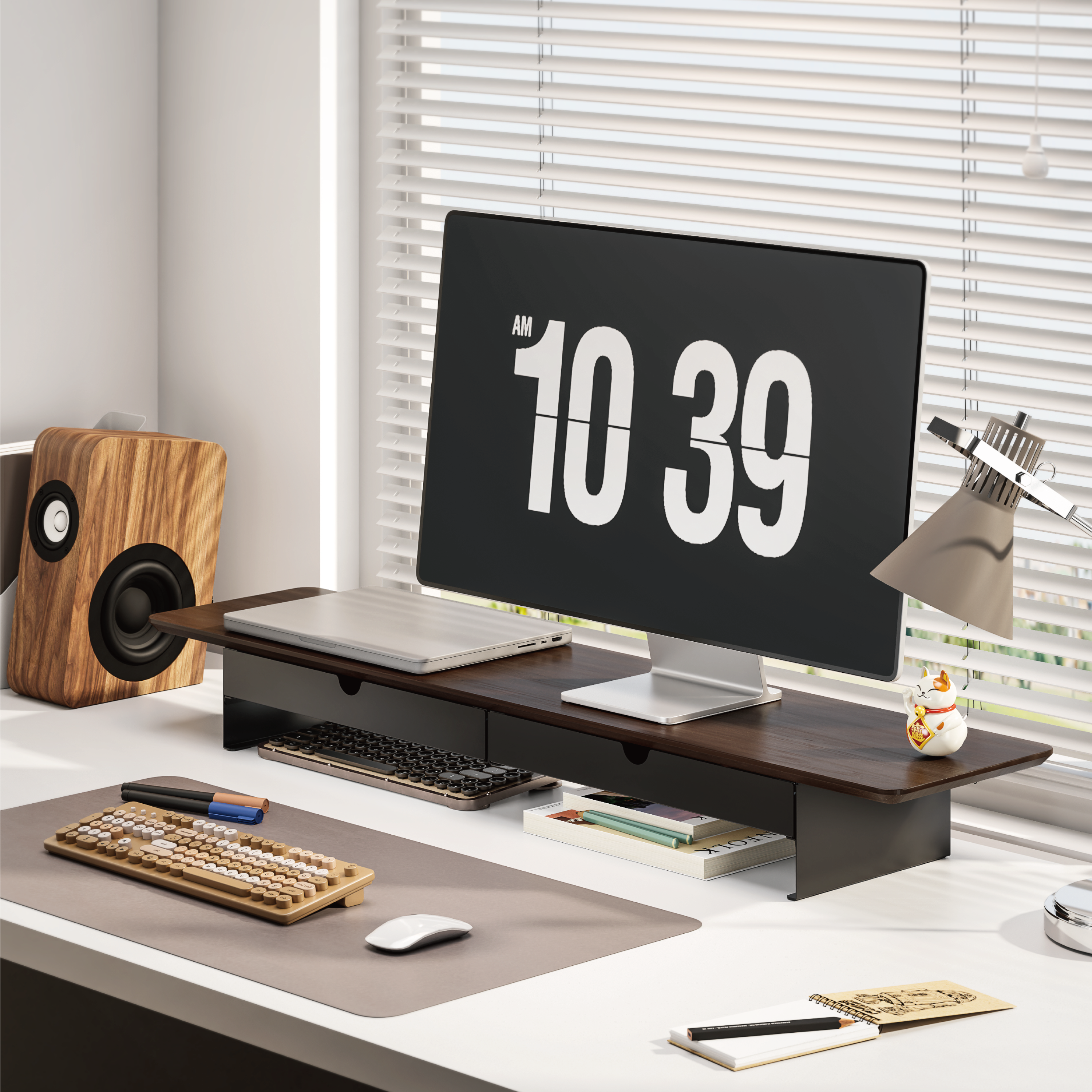 Large Heavy-Duty Monitor Riser with 2-Drawer Supplier and Manufacturer ...