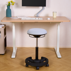 Ergonomic Height-Adjustable Mobile Wobble Stool