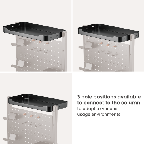 Clamp-On Organizer Shelf with Pegboard Kits DET06-02 Maximize Your Space: On-Desk & Under-Desk Installation from china(chinese)