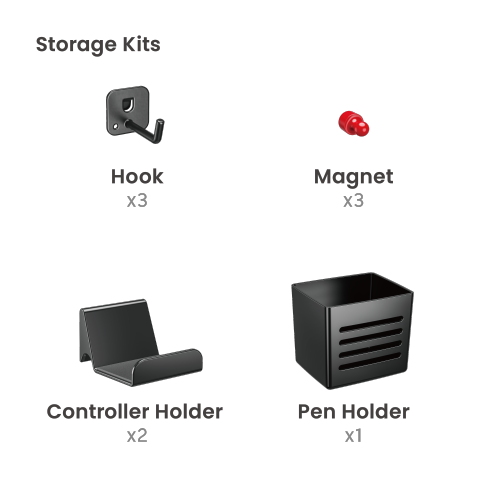 Clamp-On Organizer Shelf with Pegboard Kits DET06-02 Maximize Your Space: On-Desk & Under-Desk Installation from china(chinese)