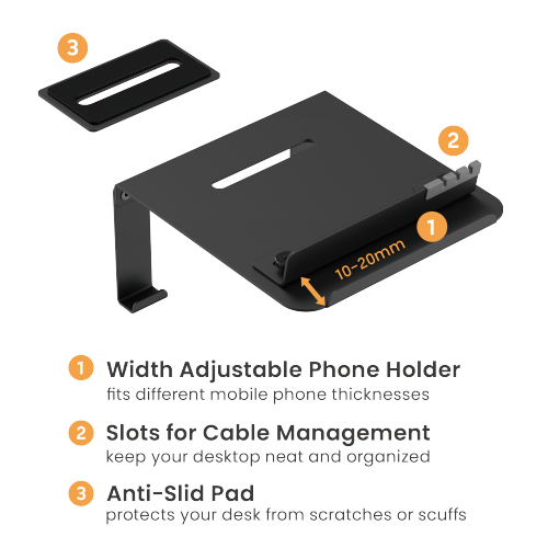 Reinforcement Mounting Plate Kit with Phone Holder XMA13-01 Conveniently organizes your desktops from china(chinese)