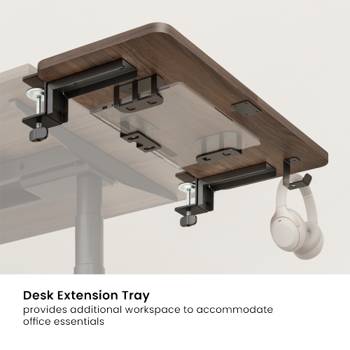 Desk Extension Tray with Storage Holders (Large Surface) DET07-01L Expand Your Workspace with Integrated Storage from china(chinese)