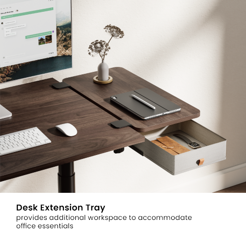 Desk Extension Tray with Storage Drawer (Standard Surface) DET07-02S Expand Your Workspace with Integrated Storage from china(chinese)