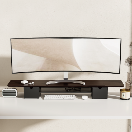 Heavy-Duty Monitor Riser with Drawers & Keyboard Tray STB30-03 For up tp triple screens from china(chinese)