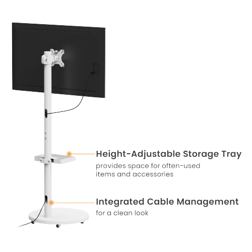 Chic Display Floor Stand with Casters FS38-11TWE  Chic design brings cozy warmth to the space from china(chinese)