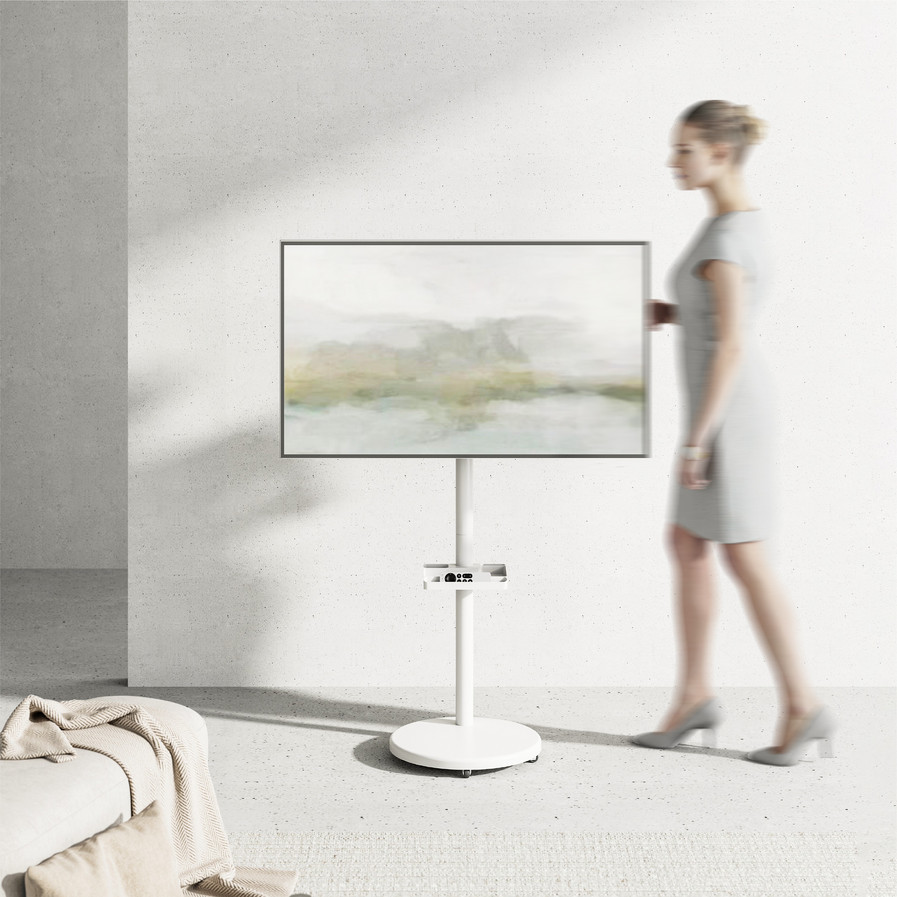 ホワイトストーブ クリスタルデジタルディスプレイ Chic Display Floor Stand with Casters Supplier and Manufacturer- LUMI