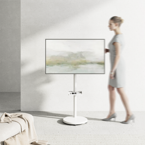 Chic Display Floor Stand with Casters FS38-22TWE  Chic design brings cozy warmth to the space from china(chinese)