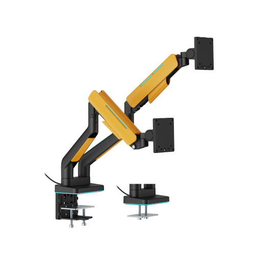 Heavy-Duty RGB Gaming Monitor Arm For Dual Monitors LDT85-C024L For most 17"-35" flat/curved monitors from china(chinese)