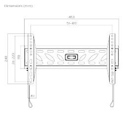 Economy Low Profile Fixed Wall Mount