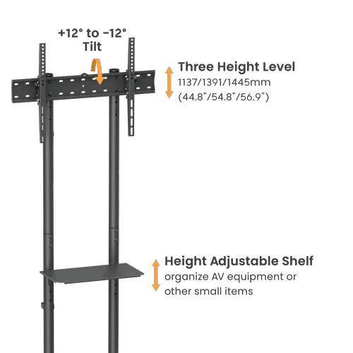Economy Steel TV Cart T1042TE Low-cost with good quality, great for limited budgets! from china(chinese)