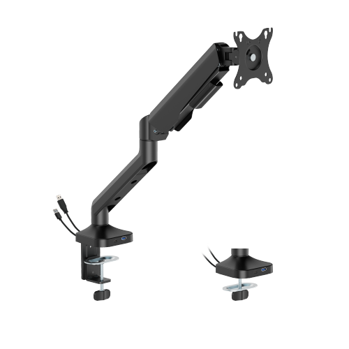 FlexPrecision Cost-Effective Gas Spring Monitor Arm with USB Ports LDT94-C012UC Elegance meets affordability: for monitors up to 12kg (26.4lbs). from china(chinese)