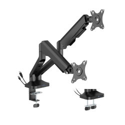 FlexPrecision Cost-Effective Gas Spring Dual Monitor Arm with USB Ports