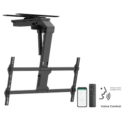 Large Smart Electric TV Ceiling Mount with Swivel Design & Double Stud Installation Option