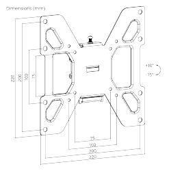 Economy Slim Tilting Wall Mount