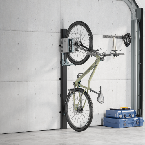 EasyLift E-Bike Friendly Vertical On-Wall Bike Rack  LBM12-01 Innovative Automated Lift System for Effortless Bike Storage  from china(chinese)