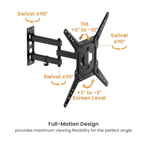 Economy Full-Motion TV Wall Mounts with Adjustable Adaptor Arms LPA68-443N Offers 100x200 VESA pattern to fit 43" SONY TVs from china(chinese)