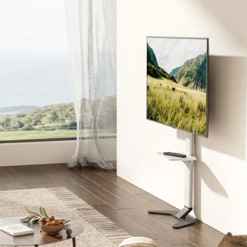 Super Slim TV Floor Stand with Storage Shelf FS49H-46TD For most 37"-86" TVs from china(chinese)