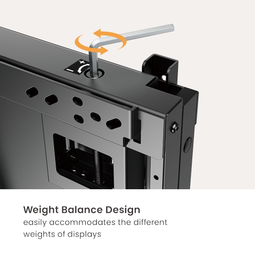 Manual Height-Adjustable Display Wall Mount HAW400E-75 For most 65"-86" Displays from china(chinese)