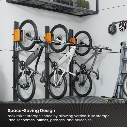 EasyLift E-Bike Friendly Vertical On-Wall Bike Rack  LBM12-01 Innovative Automated Lift System for Effortless Bike Storage  from china(chinese)