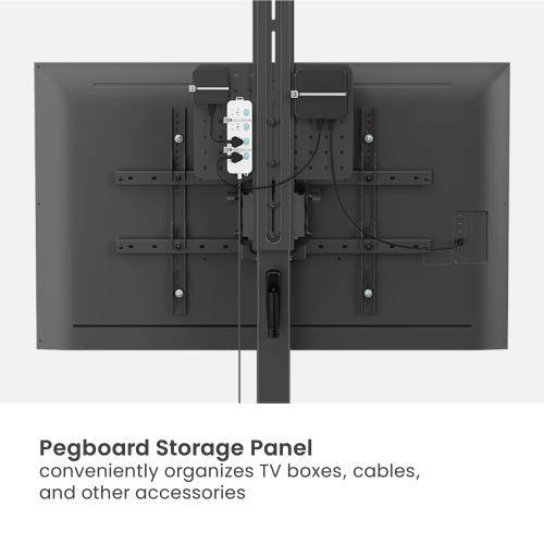 Telescope Height-Adjustable Steel TV Cart with Quick-Release Spring Lock TTV17-46TW For most 37"-70" Displays from china(chinese)