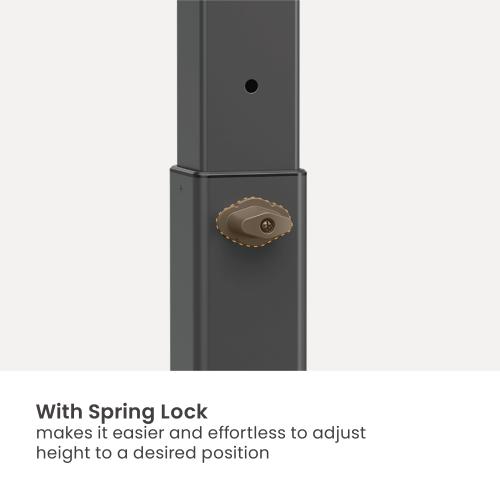 Telescope Height-Adjustable Steel TV Cart with Quick-Release Spring Lock TTV17-46TW For most 37"-70" Displays from china(chinese)