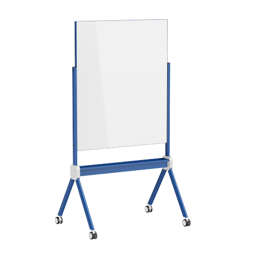 Single-Sided Mobile Magnetic Glass Whiteboard with Felt Back WB15-02 Create an Active Collaboration Work Environment from china(chinese)