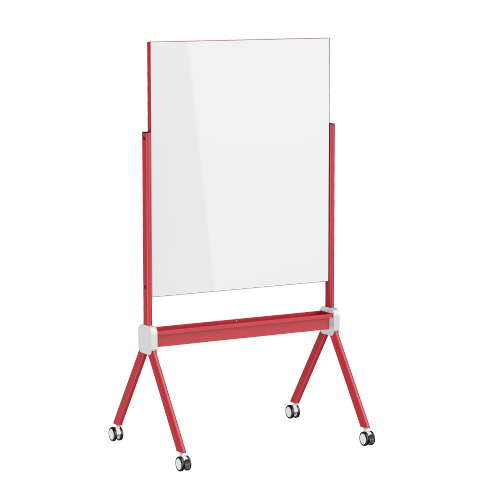 Single-Sided Mobile Magnetic Glass Whiteboard with Felt Back WB15-02 Create an Active Collaboration Work Environment from china(chinese)