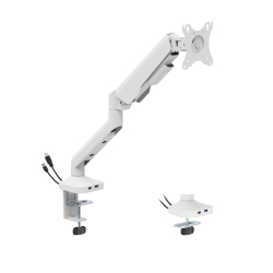 FlexPrecision Cost-Effective Mechanical Spring Monitor Arm with USB Ports