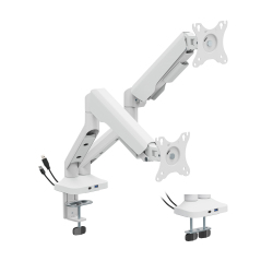 FlexPrecision Cost-Effective Mechanical Spring Dual Monitor Arm with USB Ports