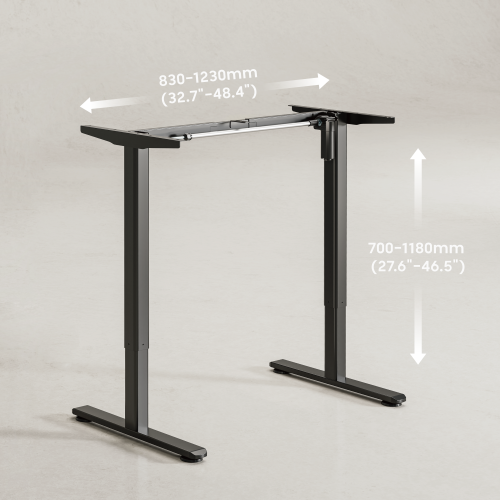 Economy Single Motor Sit-Stand Desk (Frame Only) S16-22R Smooth desk legs with unchangable stability. from china(chinese)