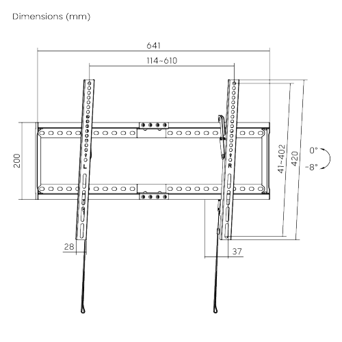 Tilt TV Wall Mount LP72-46T For Most 37"- 80" Flat Panel TVs from china(chinese)