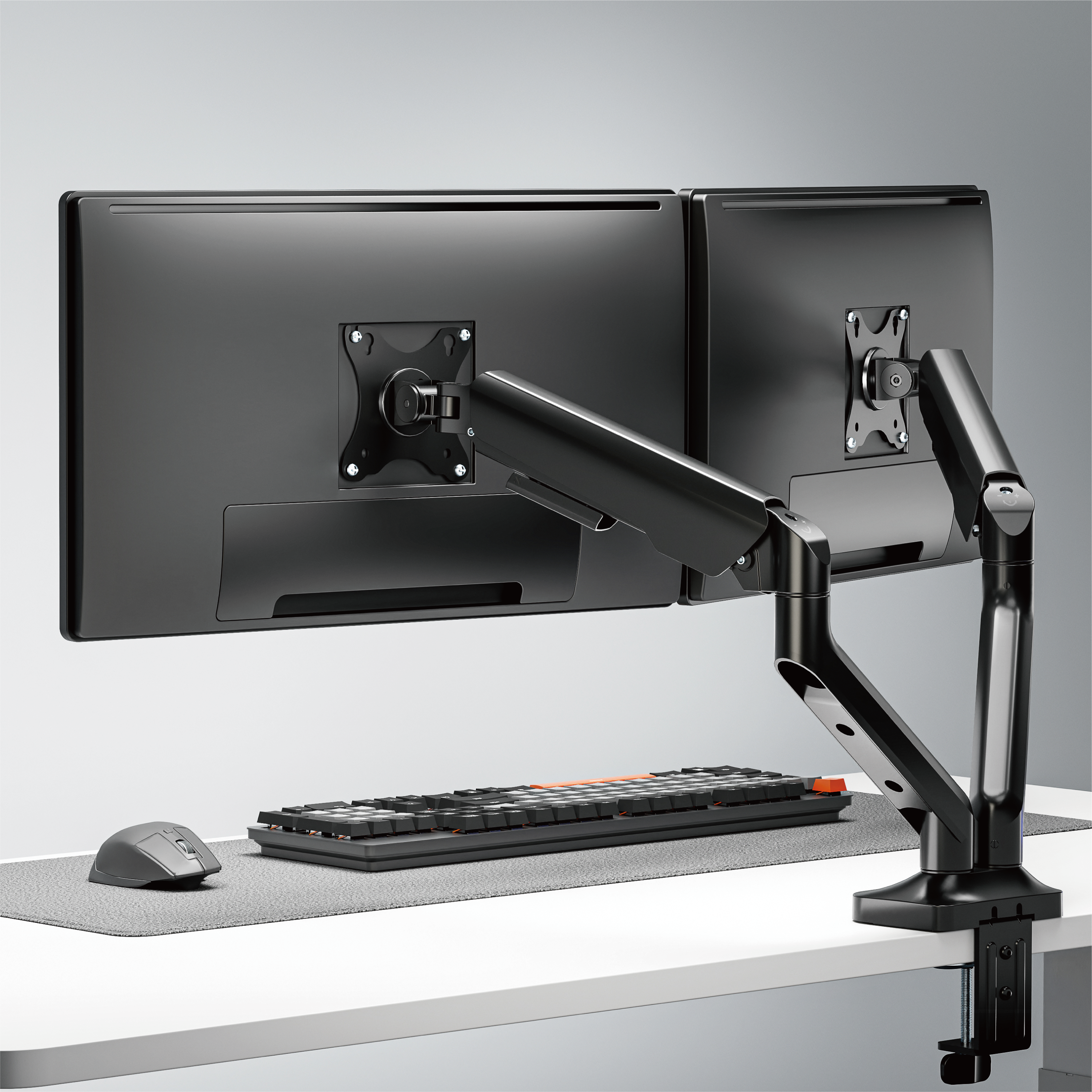 LDT69-C024P Heavy Duty Monitor Arm 黒 Brateck - Monitor Mounts, TV Mounts, Office Ergonomic Accessories