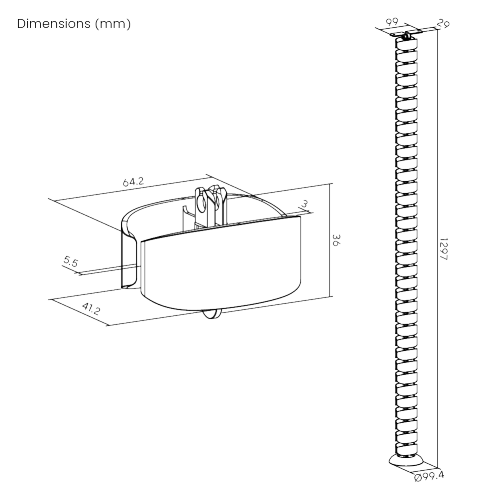 Cost-Effective Screw-Mounted Cable Management Spine CC10-15 Secure and steadfast—screw mount for reliable installation from china(chinese)