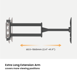 Extra Long Arm Full-Motion TV Wall Mount