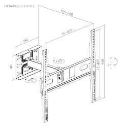 Super Economy Full-Motion TV Wall Mount