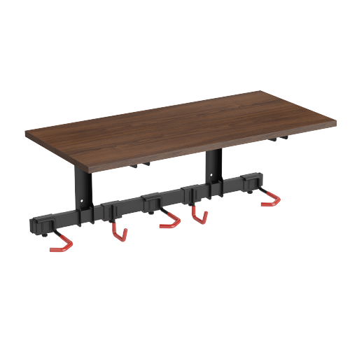 Catch-All Wall Mounted Bike Rack with Overhead Shelf for 3 Bikes LBM09-03S Organize bikes and equipment in one place. from china(chinese)