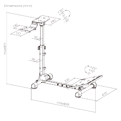 Foldable Racing Steering Wheel Stand with Gear Shifter