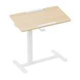 Mobile Folding Adjustable Side Table with Particle Board Tabletop