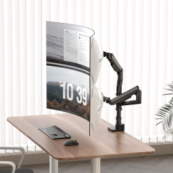 Fabulous Pole-Mounted Gas Spring Dual Monitor Arm